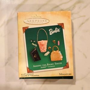 Hallmark Keepsake Ornament MINIATURE BARBIE Adding the Right Touch Set of 9 New